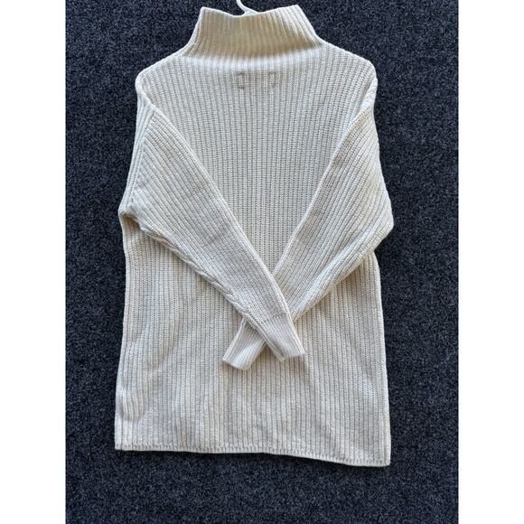 Aritzia Wilfred 100% Merino Wool Tan Mock Neck Long Sleeve Sweater Tunic 2XS - Picture 2 of 7
